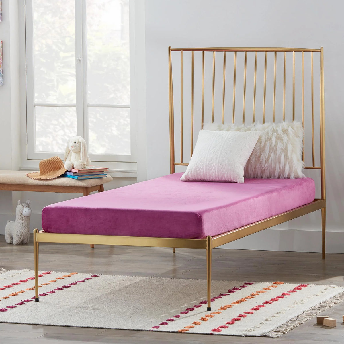 Blue Twin Gel Memory Foam Kids Mattress U4214