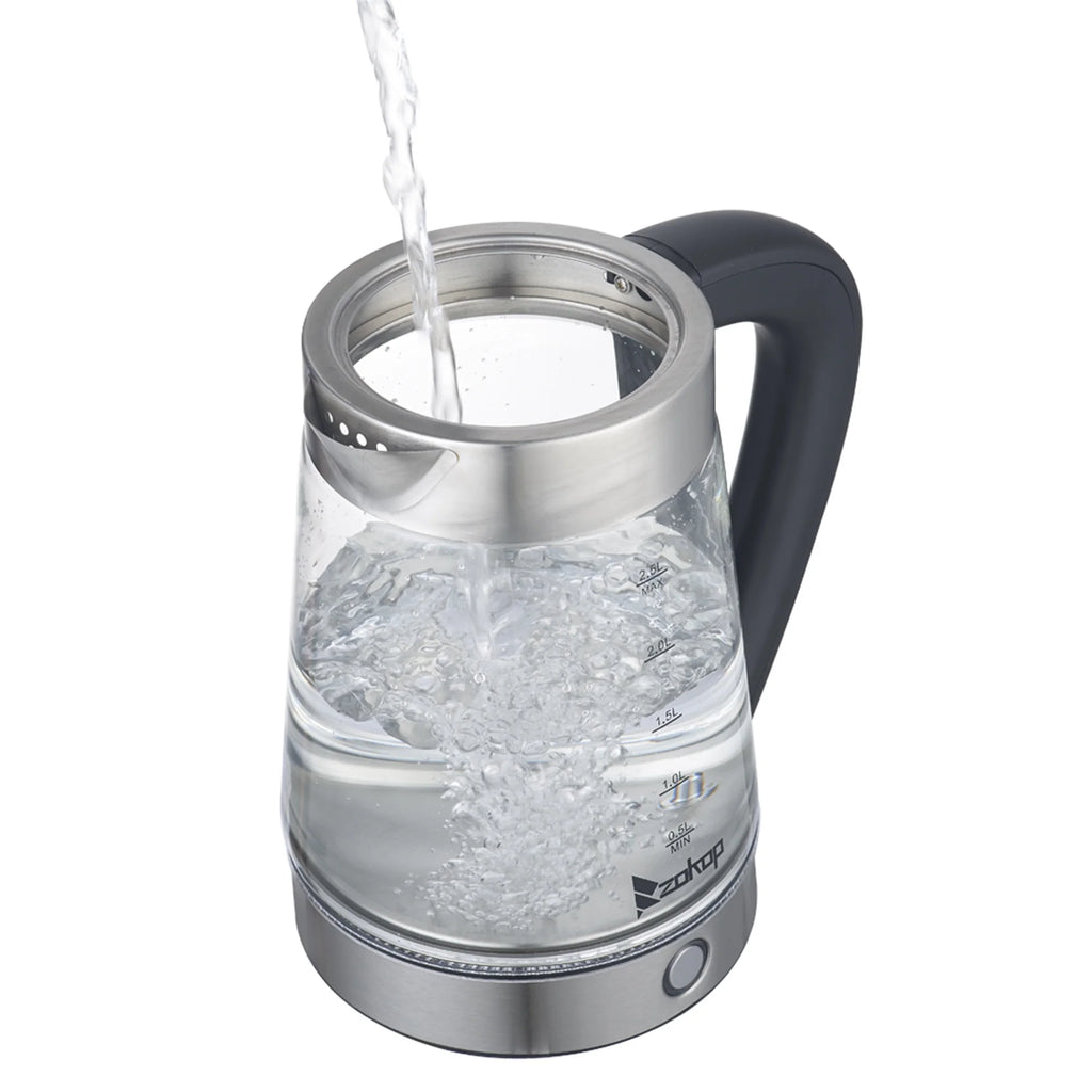 Black 2.5L Stainless Steel Electric Glass Kettle I4606
