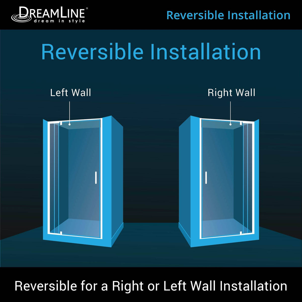 Semi-Frameless Pivot Shower Door in Brushed Nickel C85080