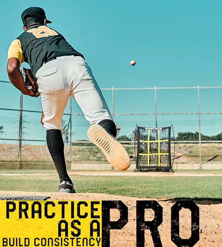 Pitching Net with Strike Zone Baseball Softball Training Equipment G4521