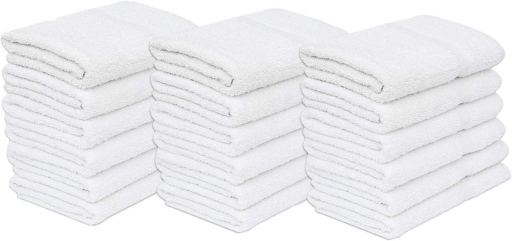120 Pcs White Cotton Blend Bath Towel 24x48 Inch B460765