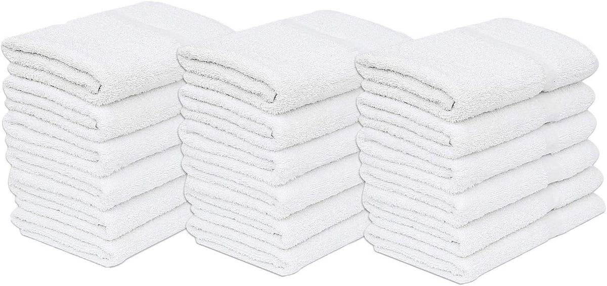 120 Pcs White Cotton Blend Bath Towel 24x48 Inch B460765