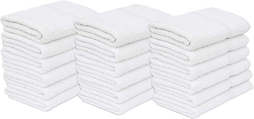 120 Pcs White Cotton Blend Bath Towel 24x48 Inch B460765