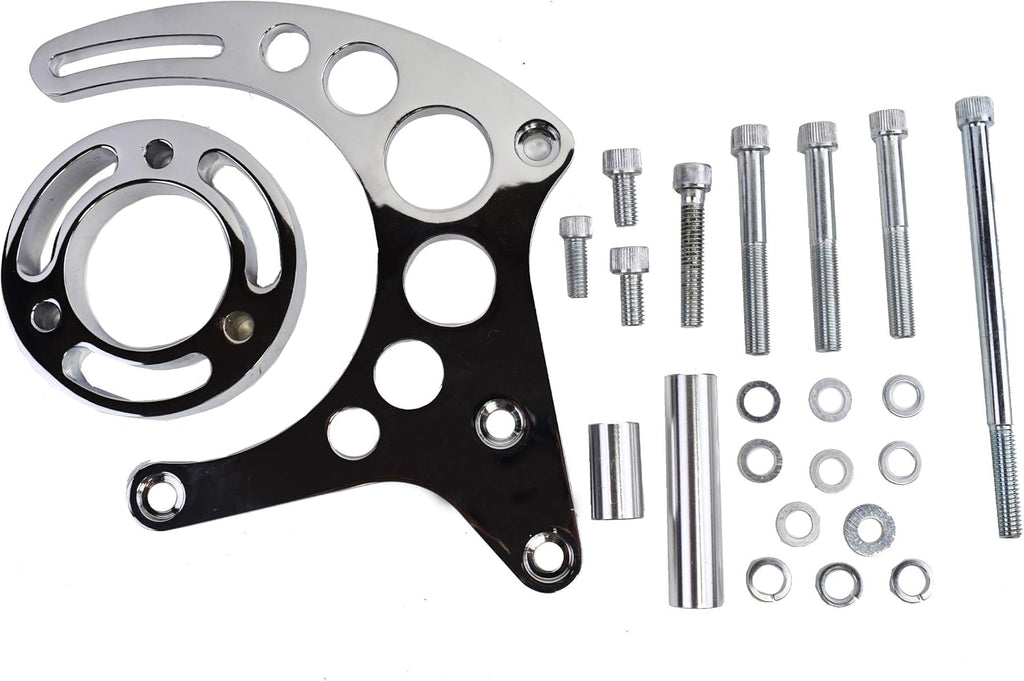 Chrome Water Pump Alternator Bracket Pack of 2 V299111