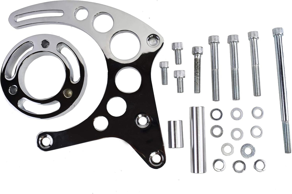 Chrome Water Pump Alternator Bracket Pack of 2 V299111