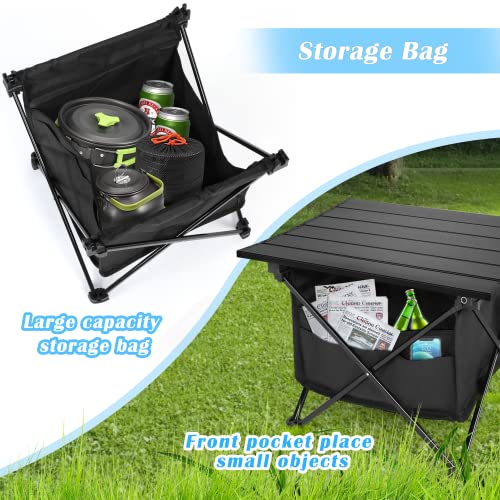 Portable Folding Aluminum Alloy Camping Table with Storage and Carry Bag P8188