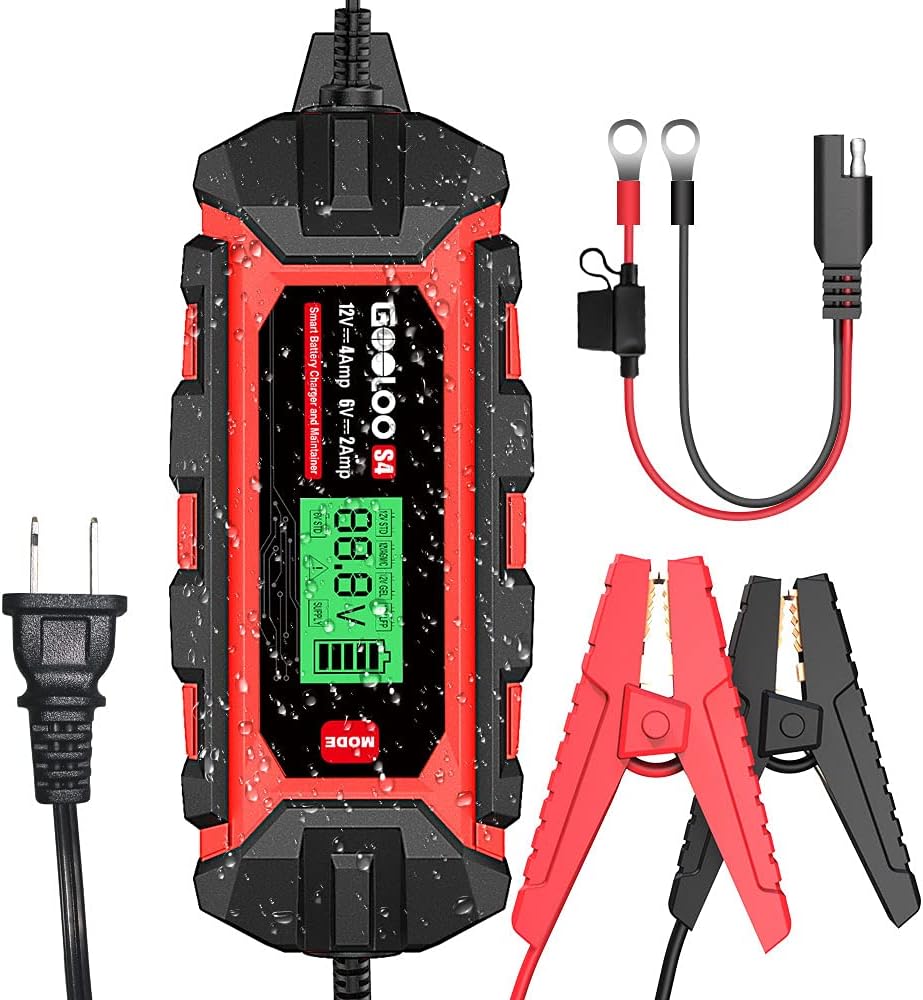 4-Amp 12V/4A Car Battery Charger Maintainer, Pack of 2 E990