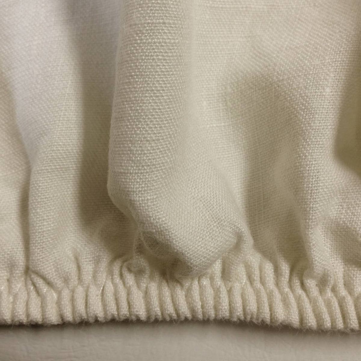 100% Linen Fitted Sheet Ivory Full Size R93355