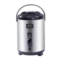 Silver Insulated Beverage Dispenser with Spigot, 2.1 gal Stainless Steel E147353