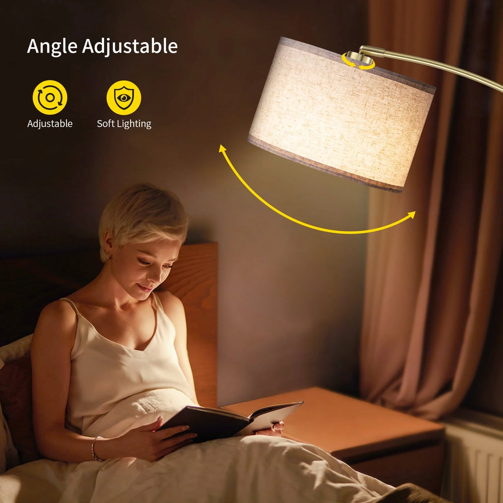 Gold Arc Floor Lamp with Remote S8792