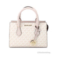 White Rose Gold PVC Satchel Purse Bag G9127