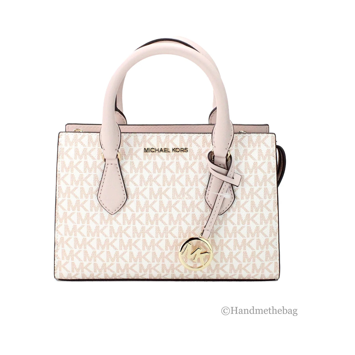 White Rose Gold PVC Satchel Purse Bag G9127
