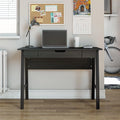 Black Oak Computer Desk with Drawer U695
