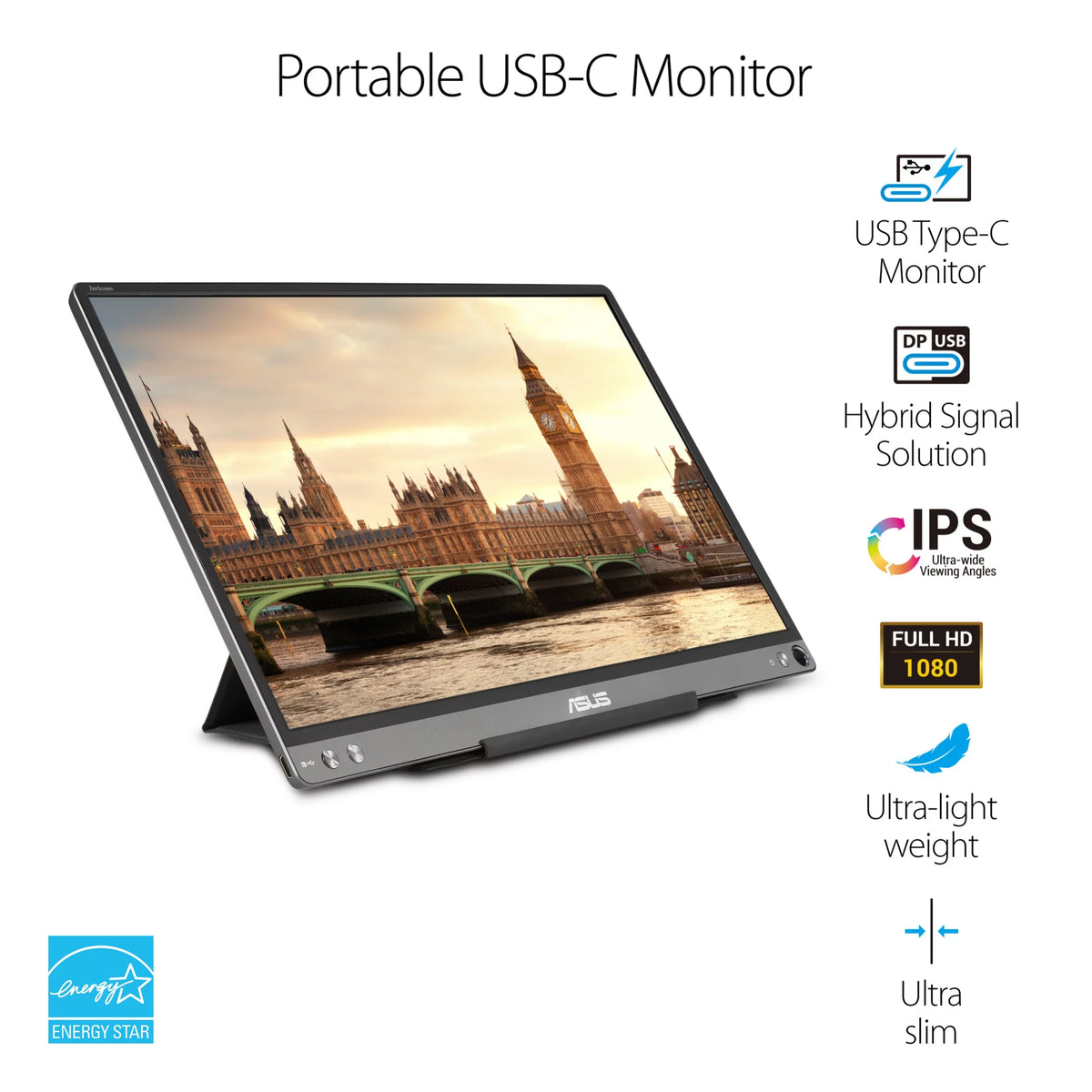 15.6" Full HD IPS USB Portable Monitor V8456