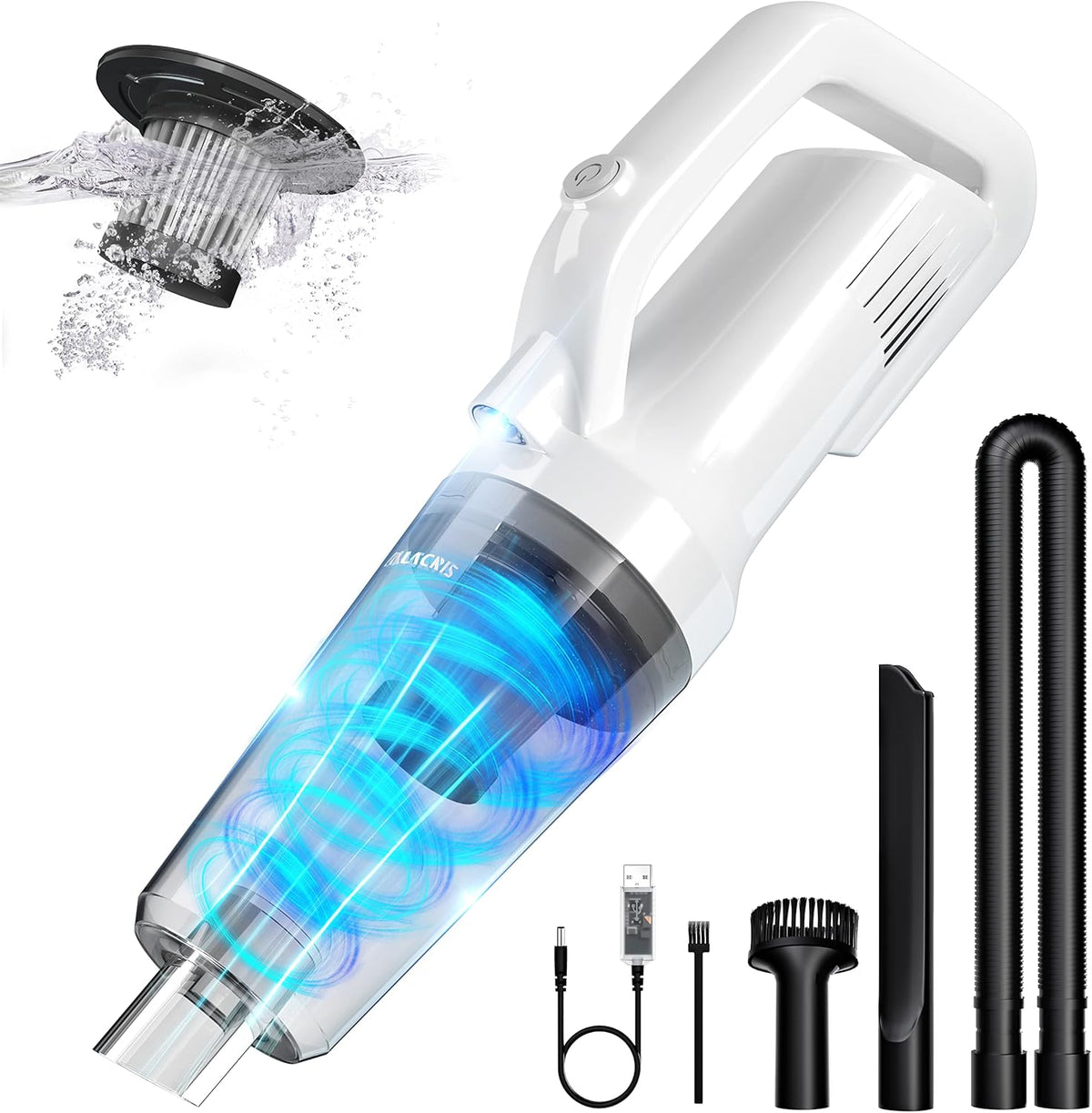 Handheld Cordless Vacuum with Washable Stainless Steel Filter I952