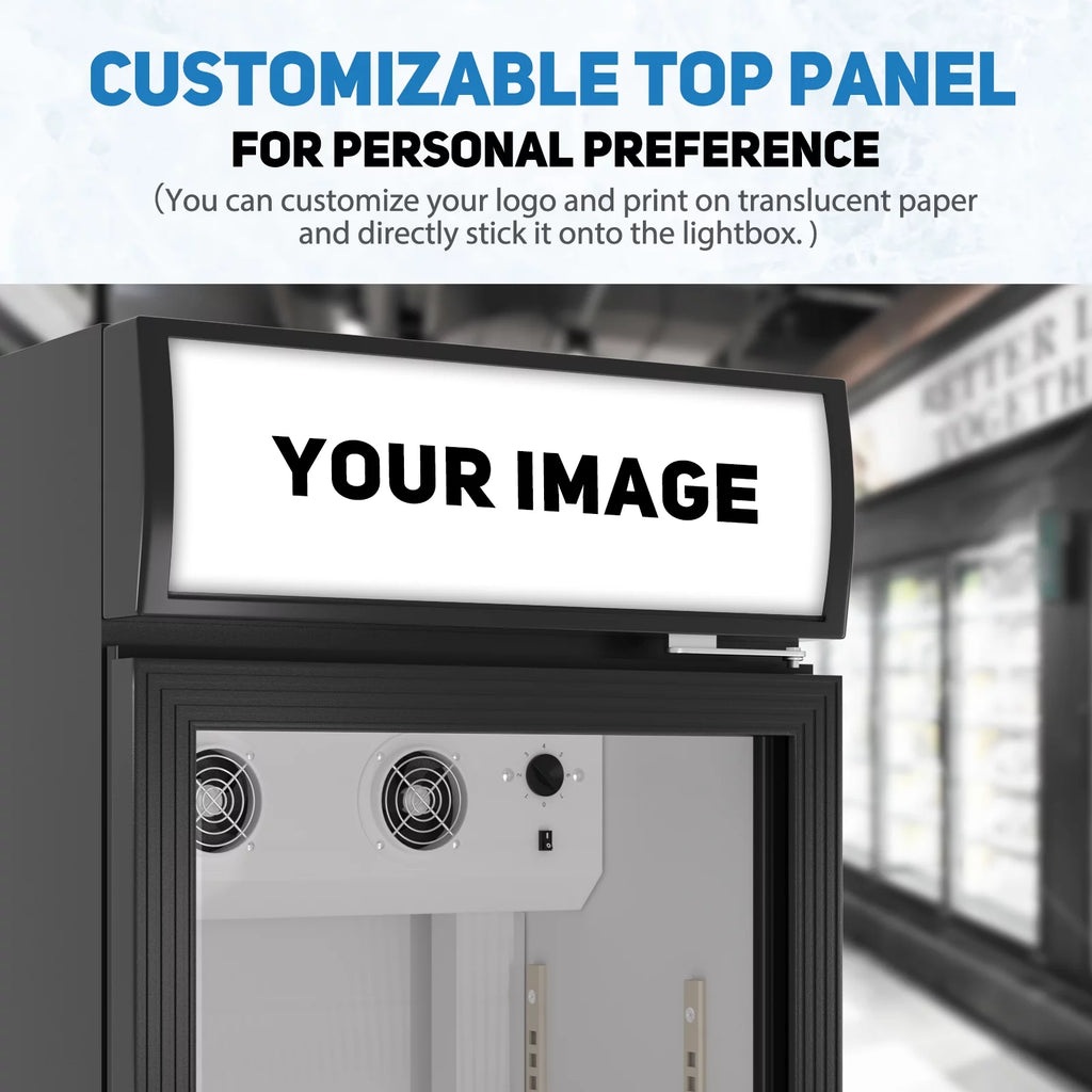 24" Commercial Glass Door Beverage Refrigerator with Adjustable Shelves D220669