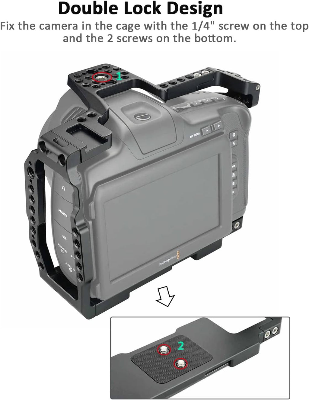 Full Cage Kit with Rubber Top Handle & T5 SSD Mount R118