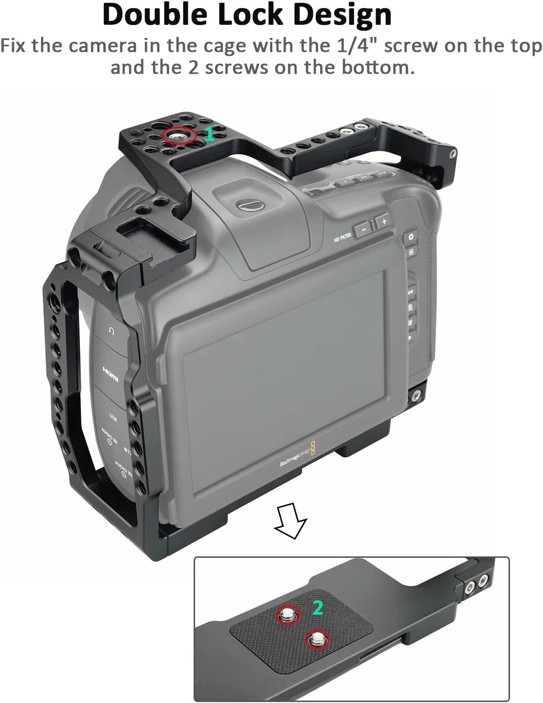 Full Cage Kit with Rubber Top Handle & T5 SSD Mount R118