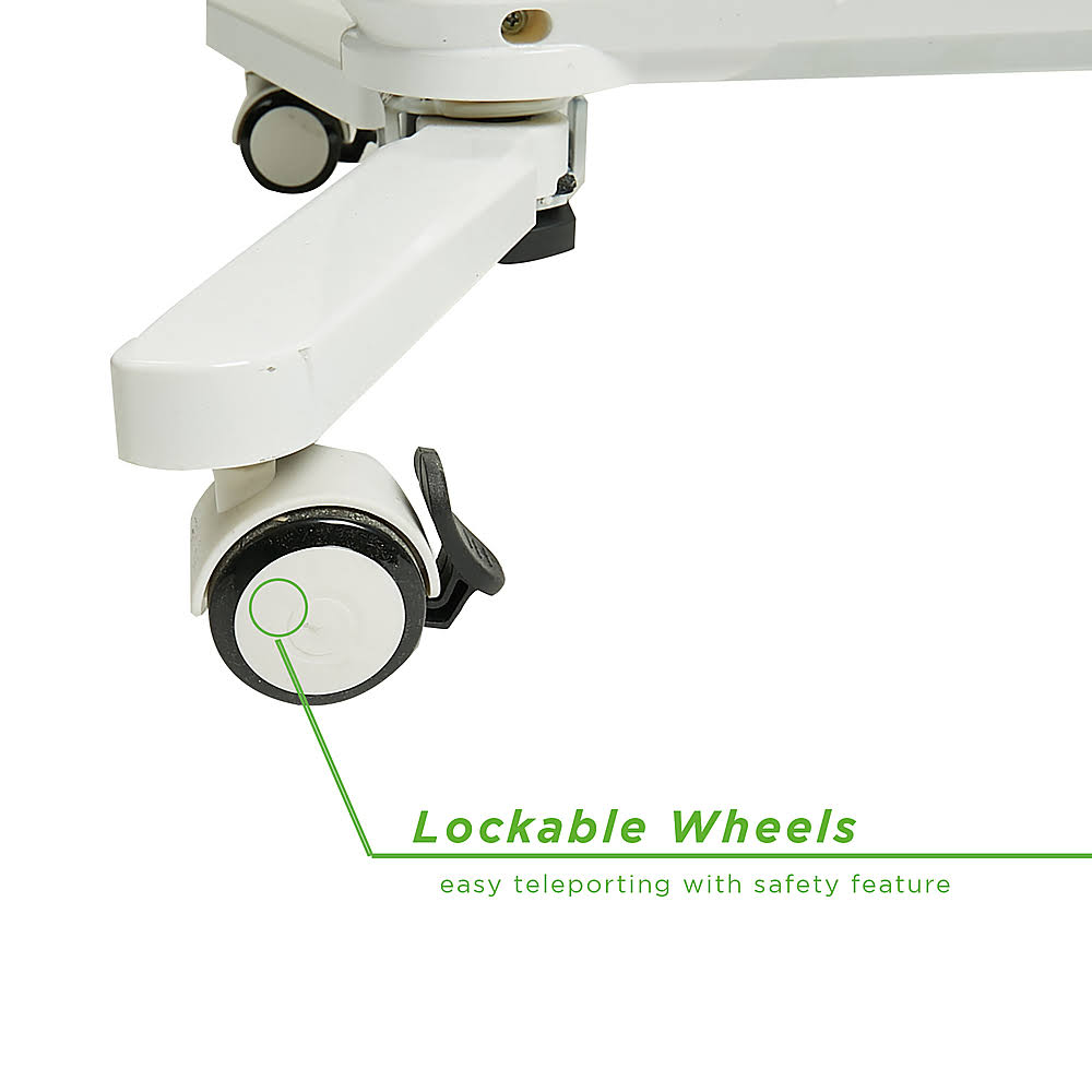 White Exercise Bike Workstation with 8 Resistance Levels S332973