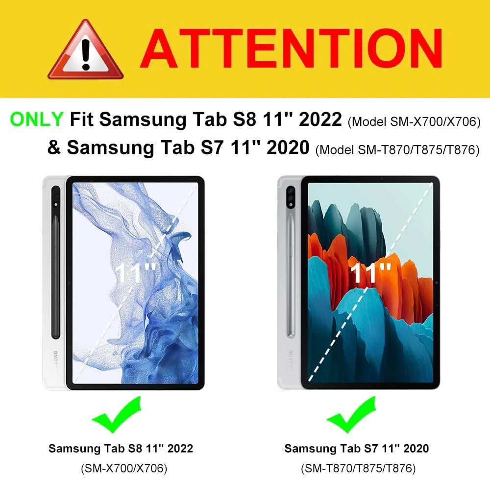 Blue Shockproof Hybrid Slim Case for Samsung Tab S8 11 Tablet W557