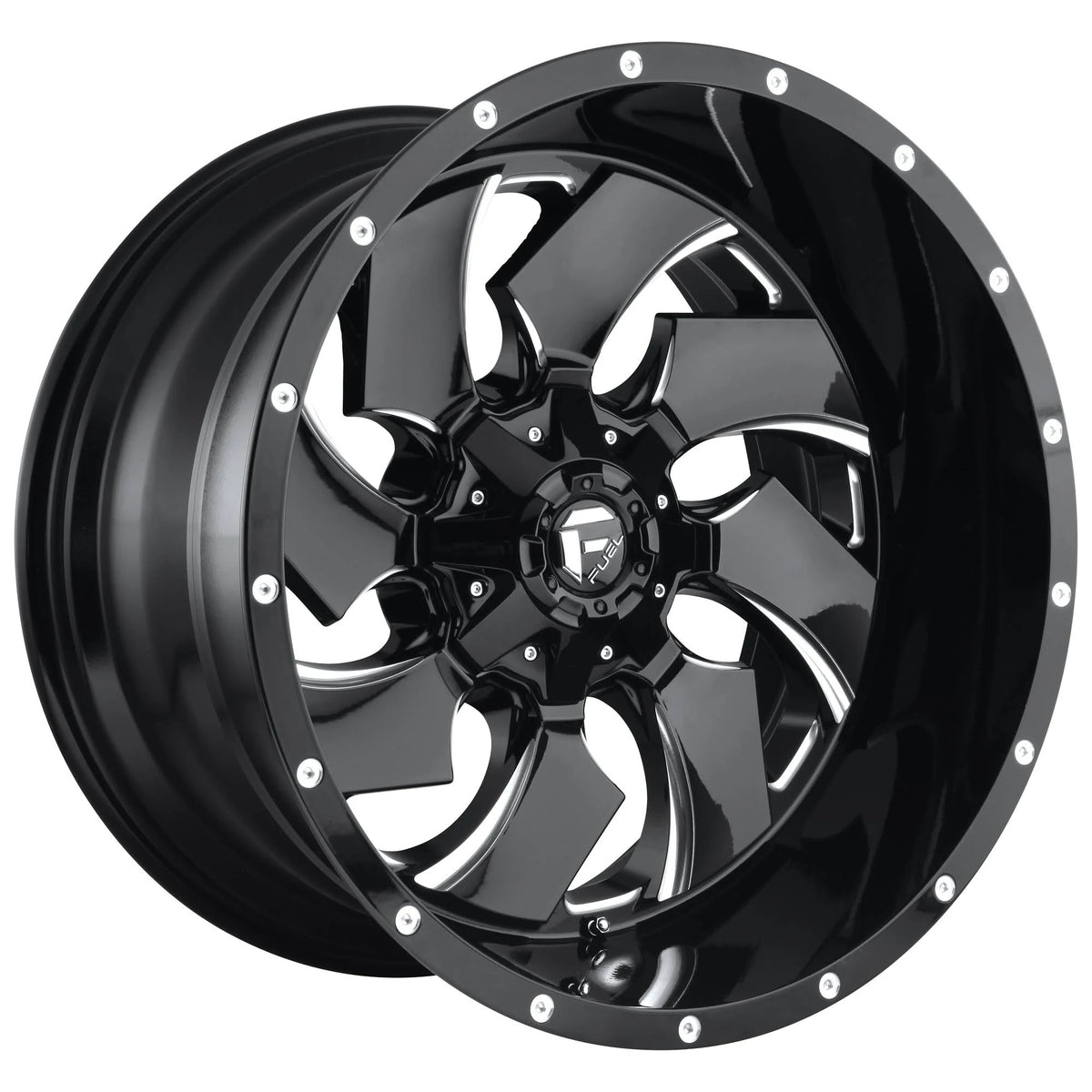 Gloss Black Milled 22x12 Fuel D574 Cleaver B591024