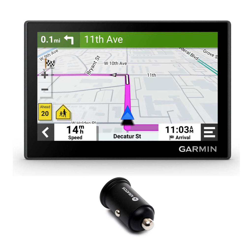 GPS Navigator with 2-Port Car Charger F943039