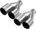 Pair of 304 Stainless Steel Dual Exhaust Tips, 2.5 inch Inlet, 3.5 inch Outlet, 10.25 inch Length, Pack of 2 D61527
