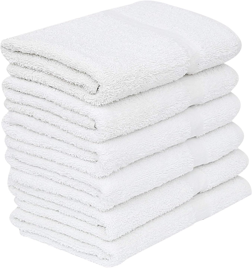 120 Pcs White Cotton Blend Bath Towel 24x48 Inch B460765
