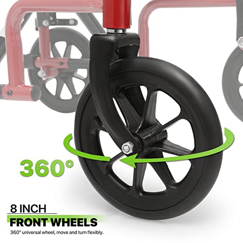 16 inch Wide Seat Foldable Lightweight Wheelchair E218412