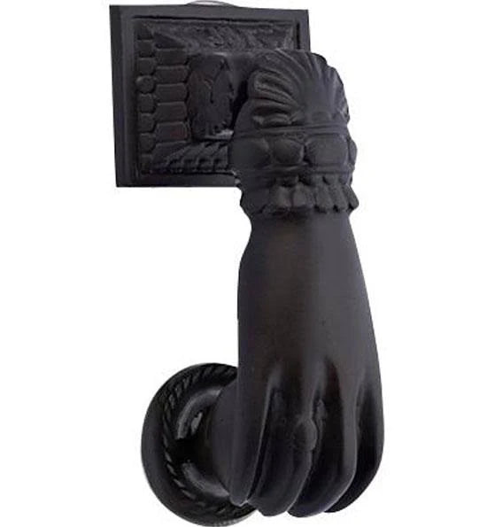 4 1/2 inch Solid Brass Door Knocker - Oil Rubbed Bronze L1143