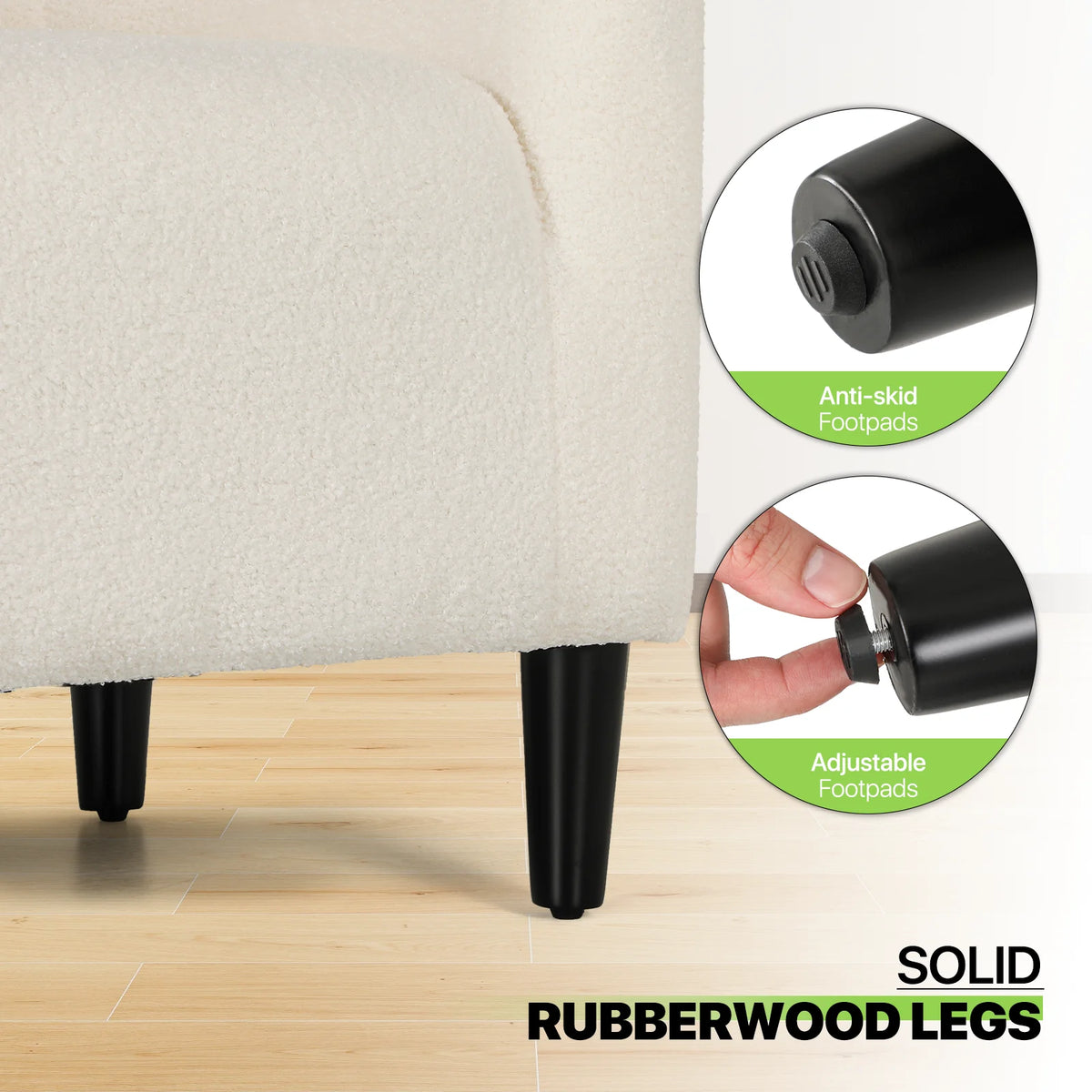 Cream Sherpa Upholstered Barrel Accent Chair N6589