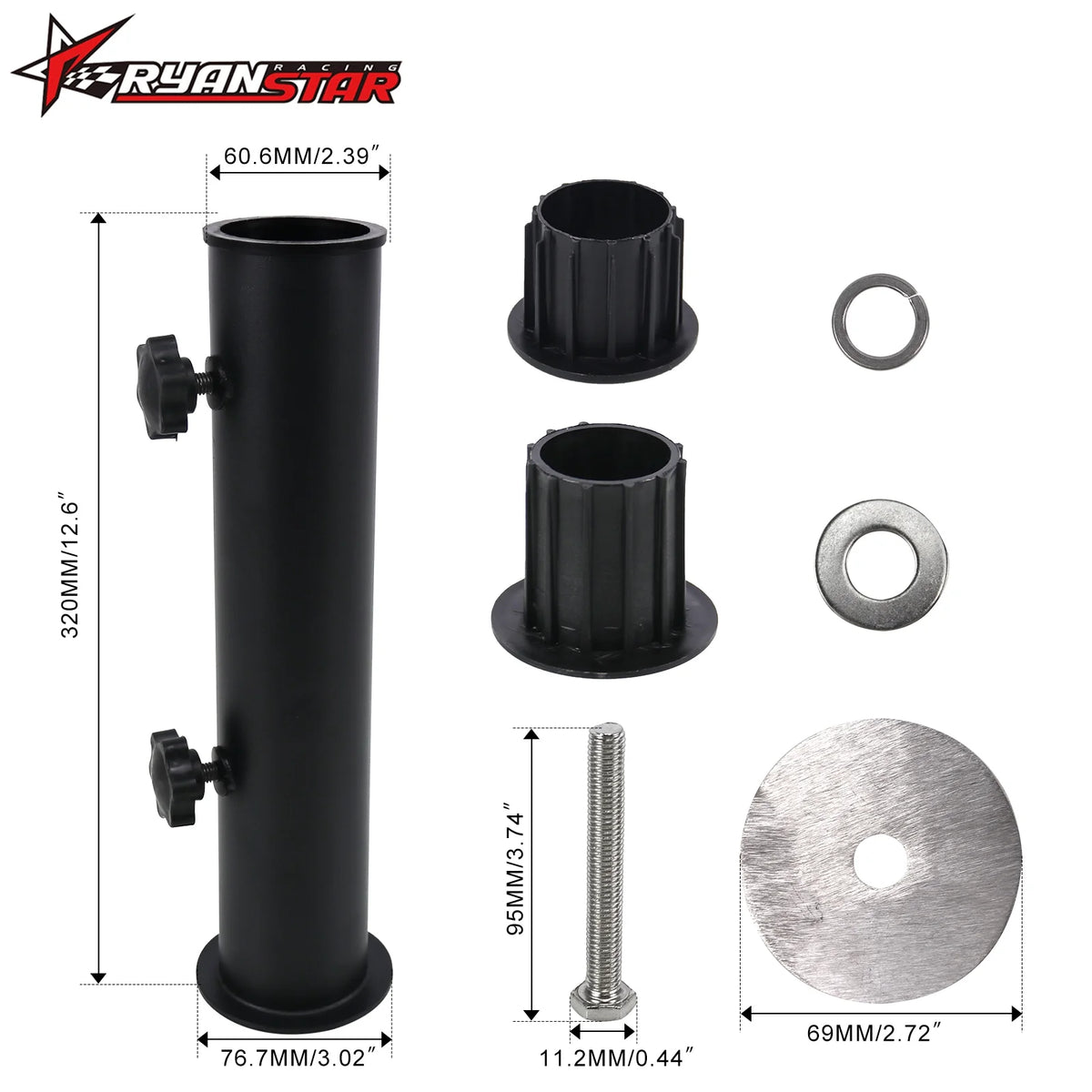 Black Granite Umbrella Tube Holder I5459