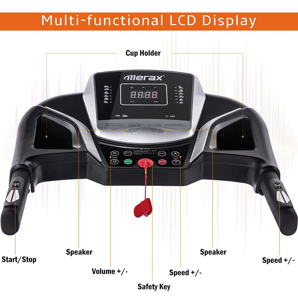 Compact Electric Folding 2.5HP Treadmill with Incline Y729189