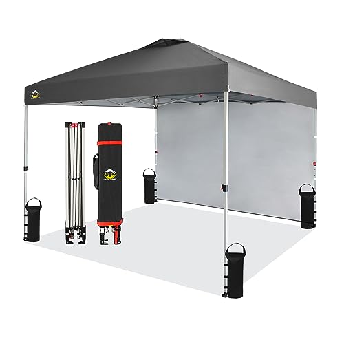 10x10 Pop Up Canopy with 1 Side Wall White I488