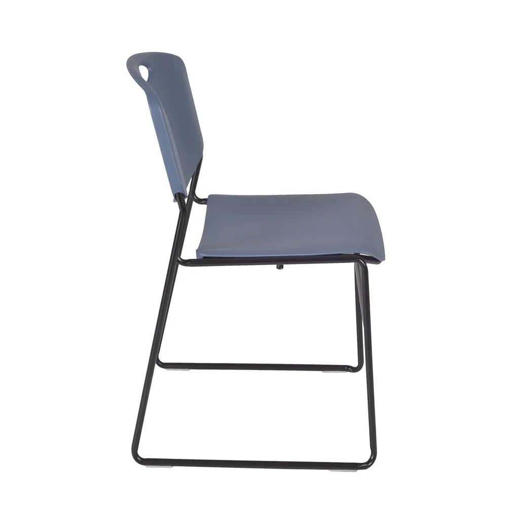 48" Square Breakroom Table and 4 Stack Chairs Q31941