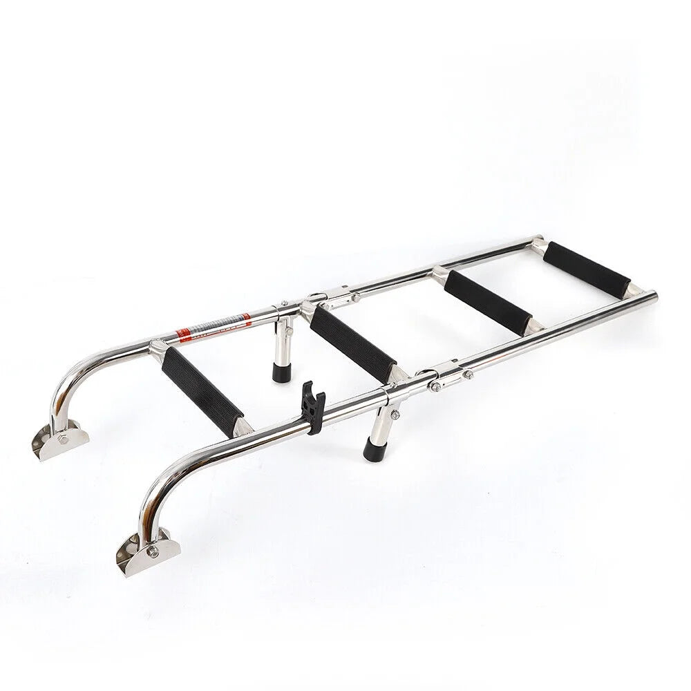 880mm 4-Step Stainless Pontoon Boat Dock Ladder X241