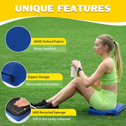 2 Pcs Water-Repellent Stadium Seat Cushions T75090