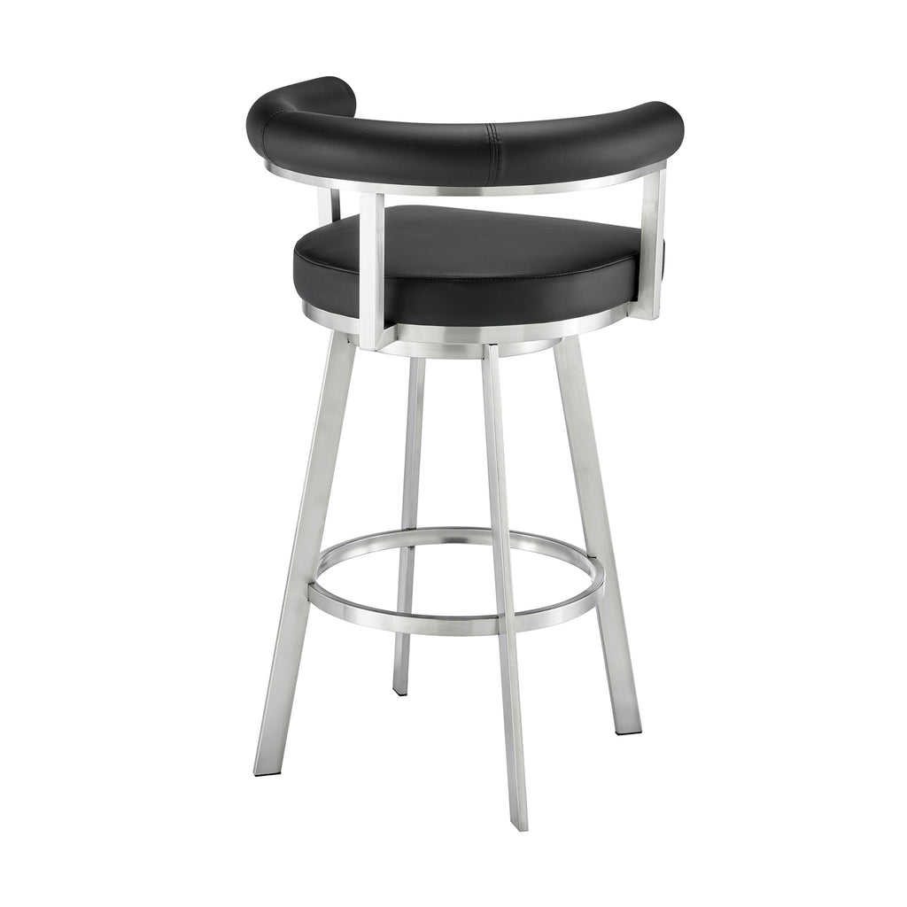 Black/Chrome Swivel Bar Stool C70722