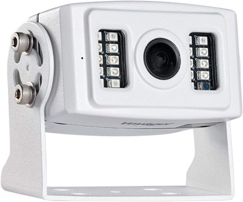 White Rear Color Camera with LED Low-Light Assist, 1/3 CMOS Image Sensor, 145° Viewing Angle, Waterproof (IP69K) F616