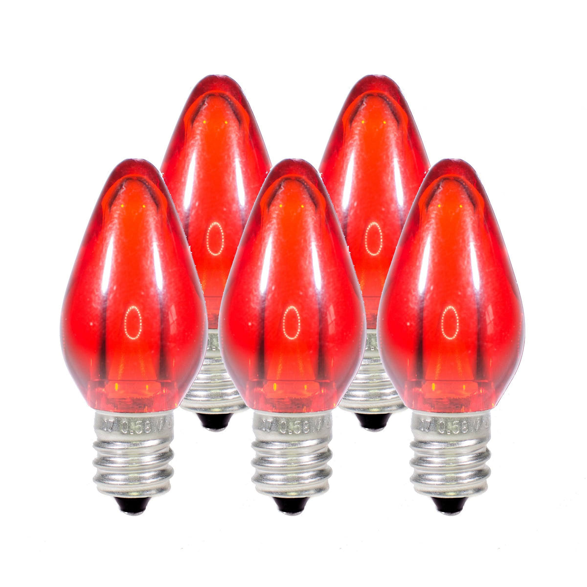 Smooth Red LED Christmas Light Bulbs V377
