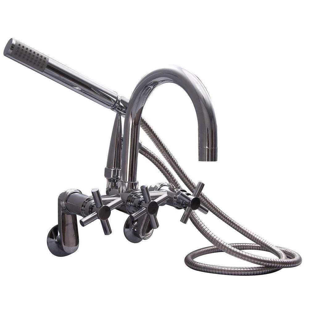 Polished Chrome Tub Diverter Faucet with Hand Shower Z719935