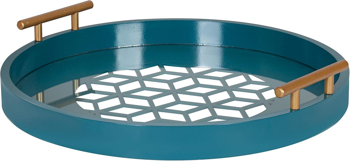 Sand Light Brown Round Decorative Tray S409