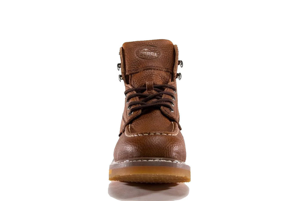 Dark Brown Genuine Leather Work Boots R183023