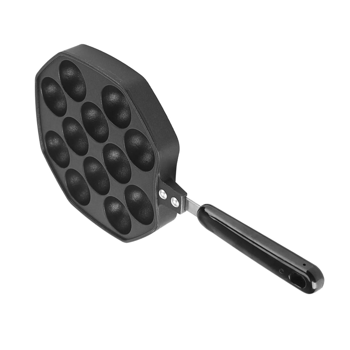 Black Non Stick Aluminum Aebleskiver Pan W711