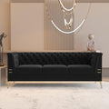 Dark Grey Velvet Chesterfield 3 Seater Sofa Q2950