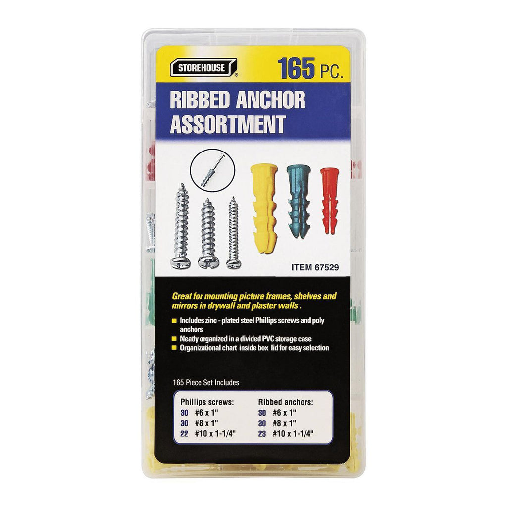 Ribbed Anchor Assortment, 165 Piece Q1379