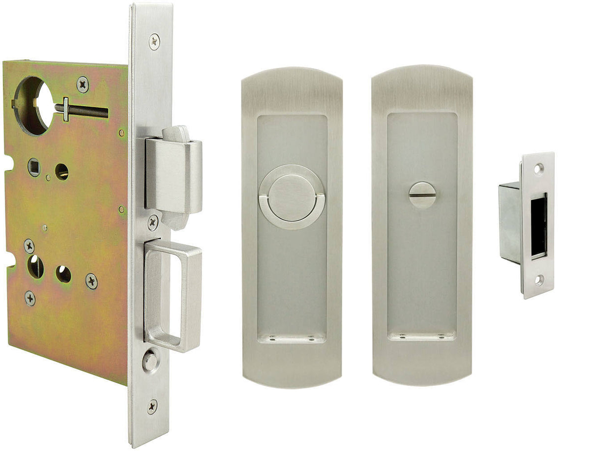 Satin Nickel Privacy Pocket Door Lock V256356