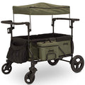 Black/Green Stroller Wagon with Cooler Bag and Parent Organizer J394622