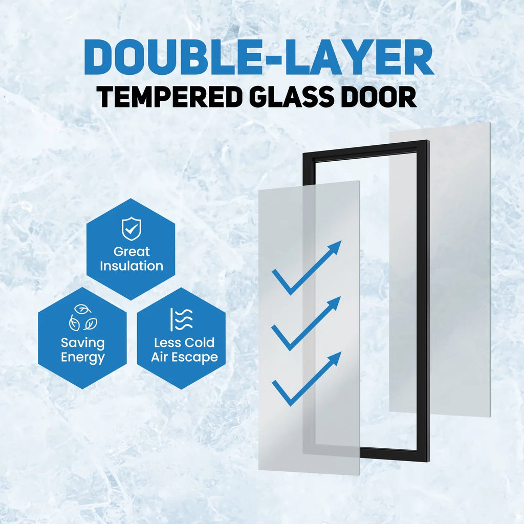 24" Commercial Glass Door Beverage Refrigerator with Adjustable Shelves D220669