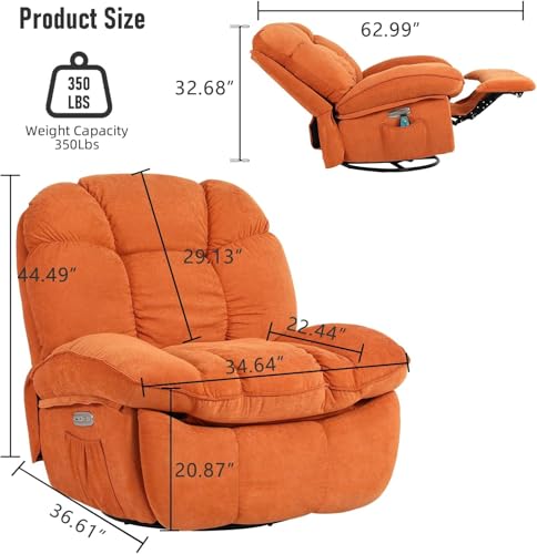 Green Power Recliner Chair with Heated and USB Z58023